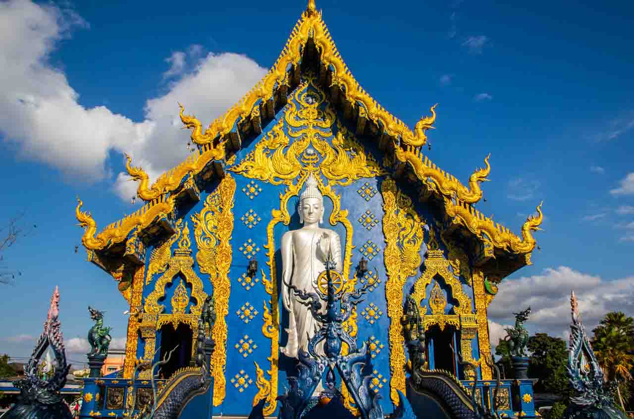 Templo Azul em Chiang Mai na Tailândia.