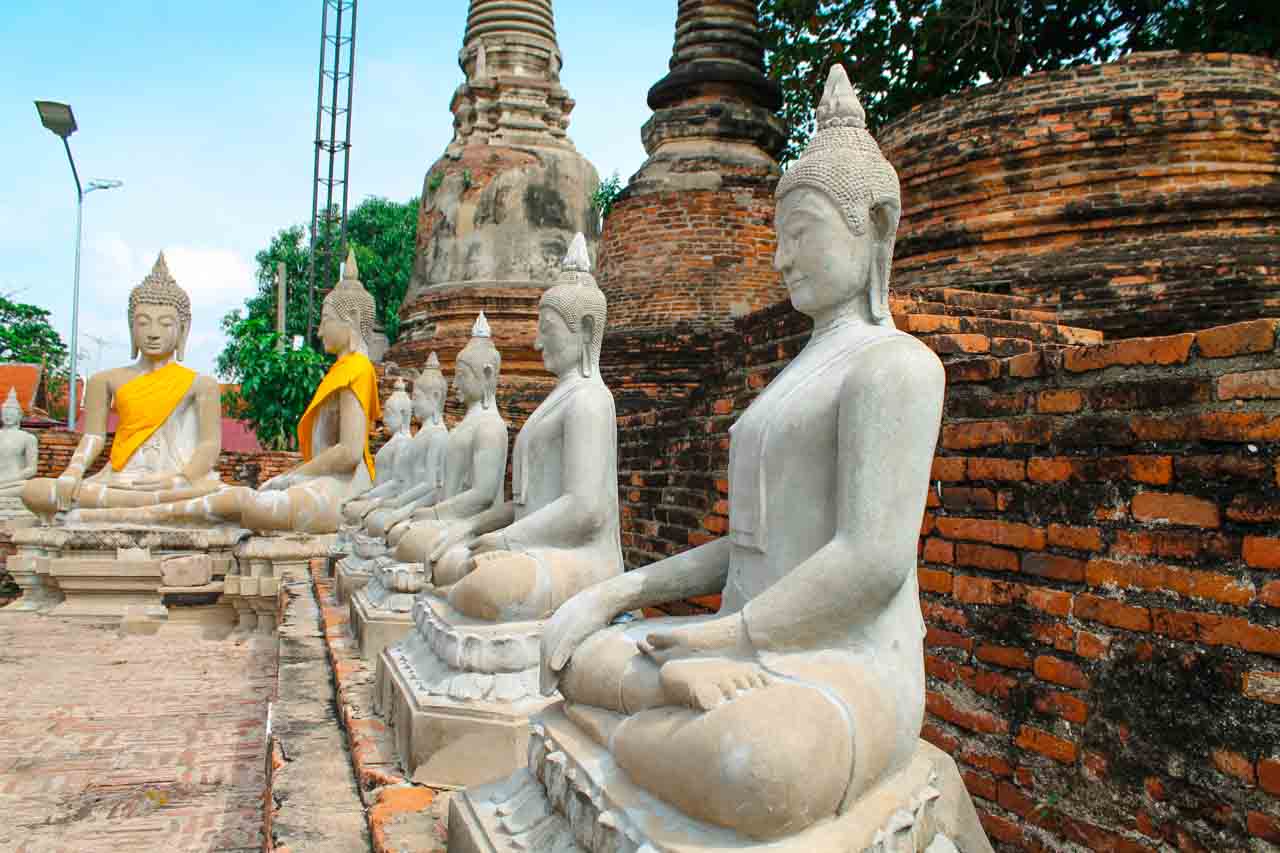 Wat Yai Chai Mongkol, é um dos templos mais famosos de Ayutthaya