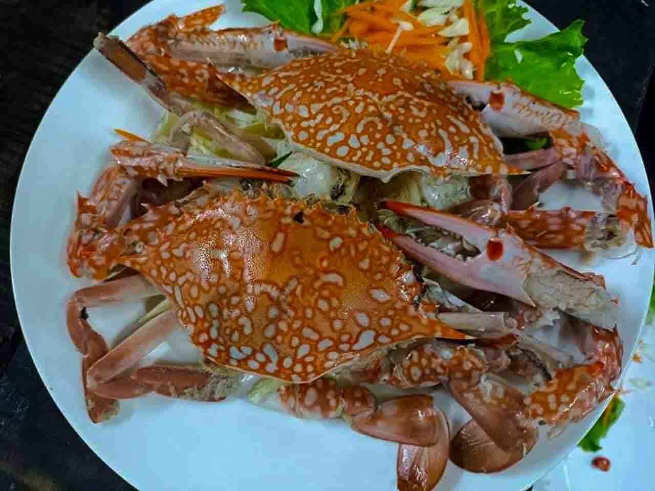 Comida tailandesa: Prato de frutos do mar na Tailândia.