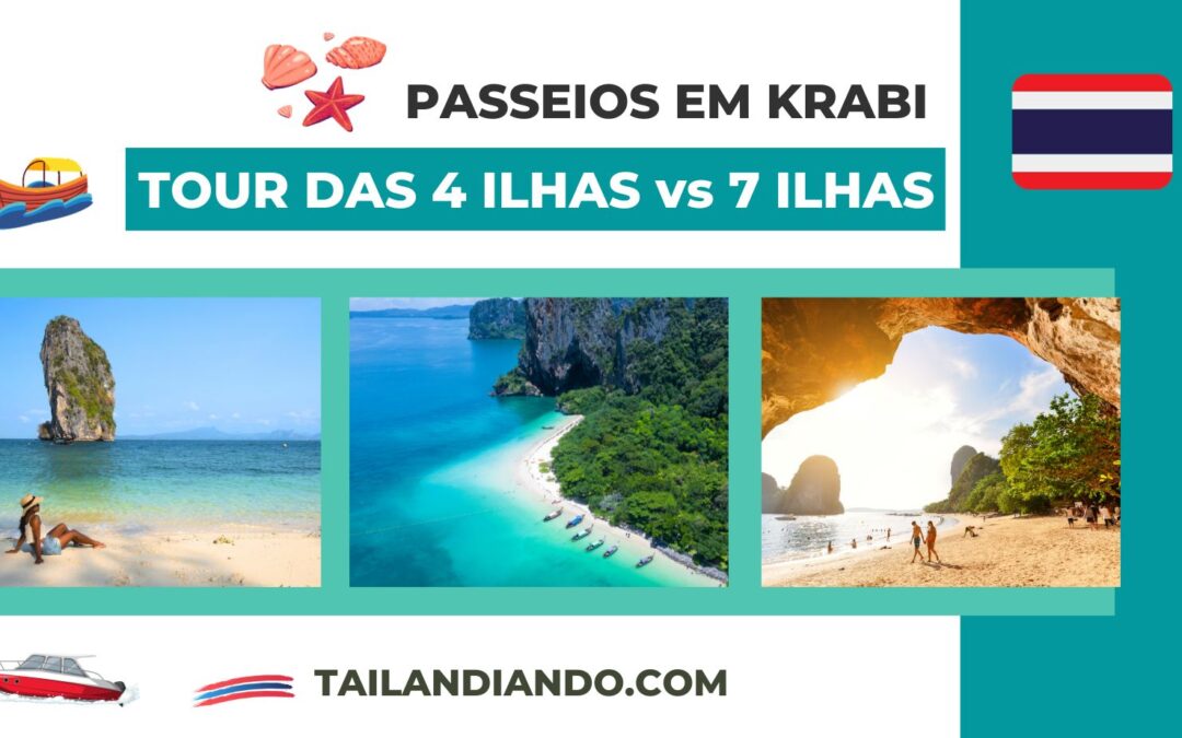 Saiba qual a diferença entre os passeios das 4 ilhas vs 7 ilhas em Krabi