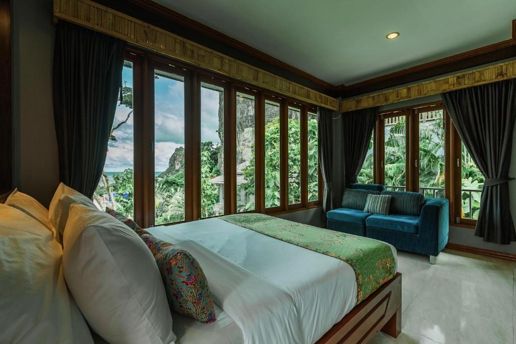 Os quartos rústicos de Railay Phutawan, hotel perfeito para os amantes de natureza.