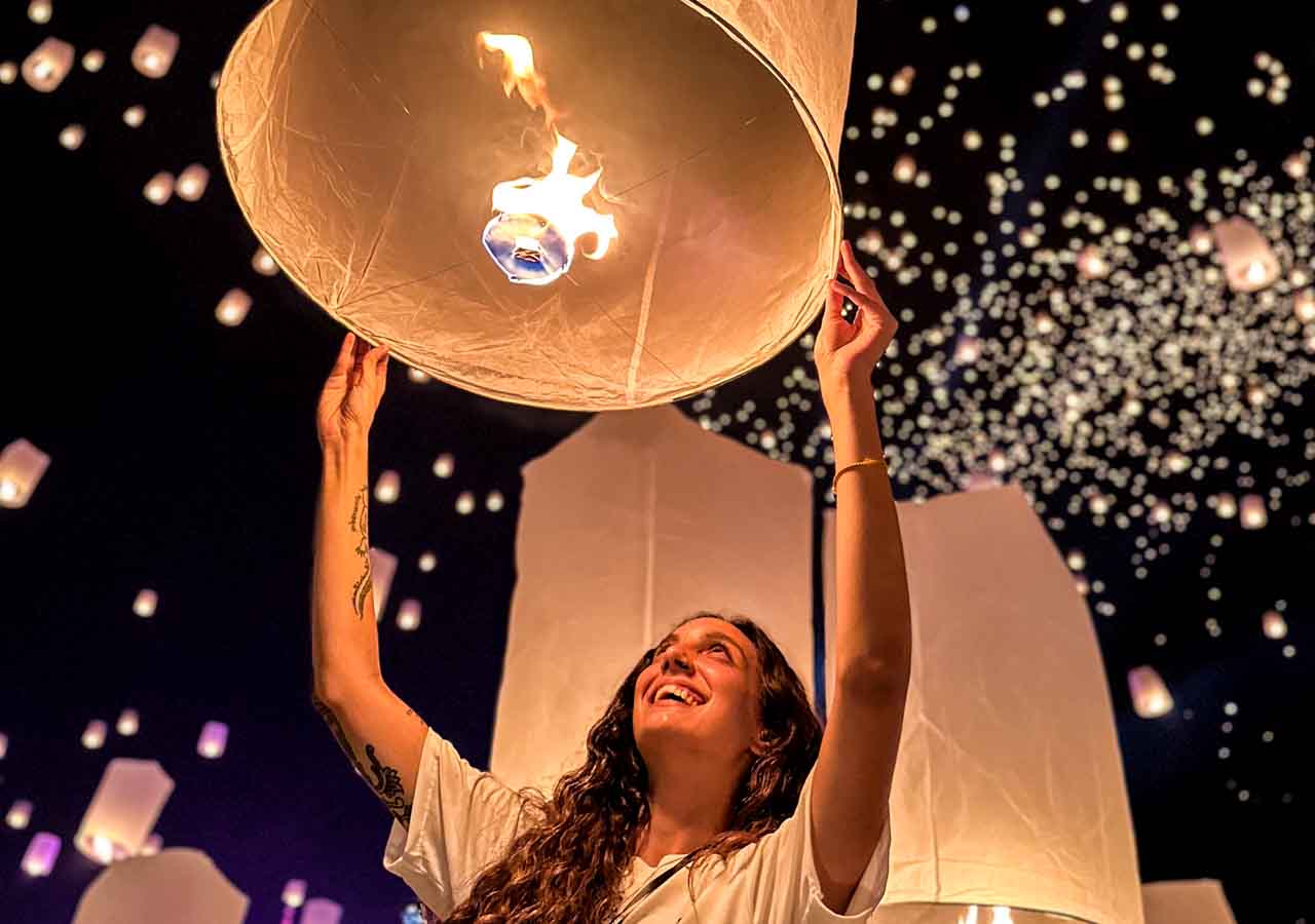 Pacote Festival das Lanternas dias - pacote de viagem Tail&acirc;ndia com guia em portugu&ecirc;s e passeios completos por todo o pa&iacute;s - Tailandiando - Expedi&ccedil;&atilde;o Tailandiando Festival Lanternas