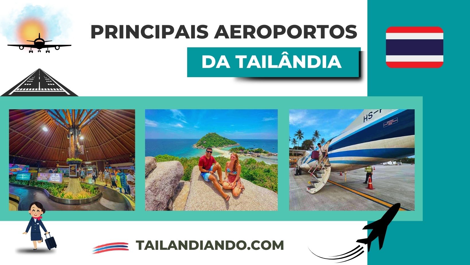 Principais aeroportos da Tailândia