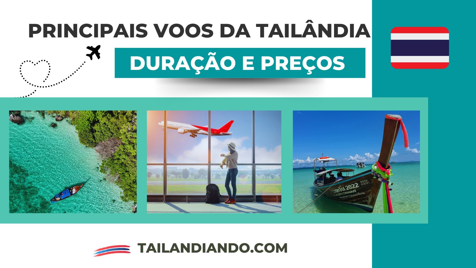 Principais voos entre as cidades da Tailândia