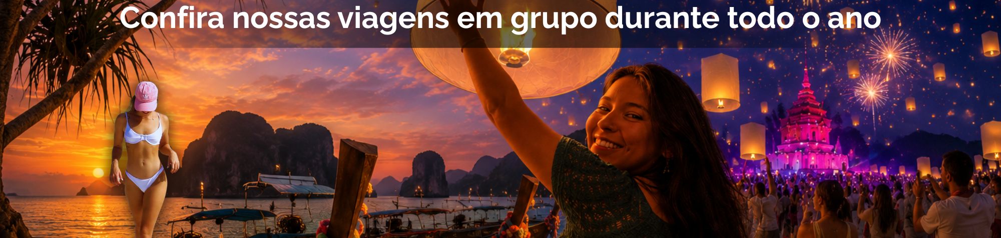 Página Geral de pacotes de viagem para Tailândia Opções de expedições para Tailândia