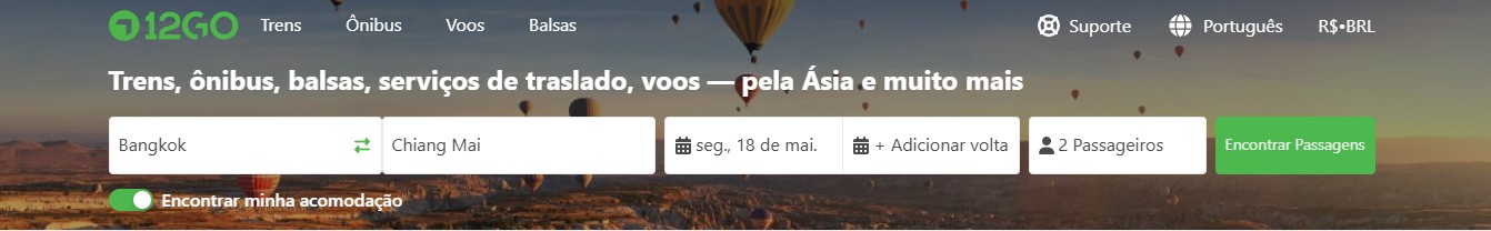 Como reservar bilhetes no site do 12go Asia Como reservar bilhetes no site do 12go Asia