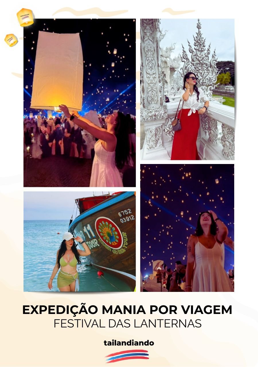 Viagem em grupo com a Isabella do Mania Por Viagem durante o Festival das Lanternas na Tail&acirc;ndia