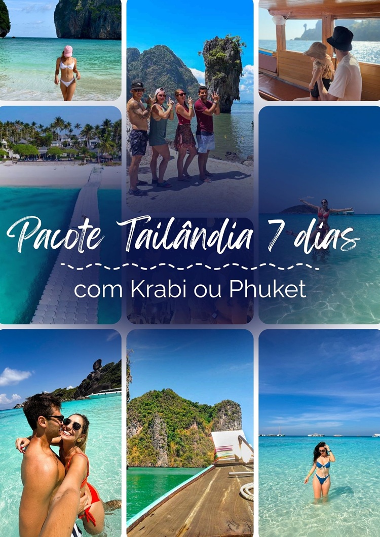 Pacote 7 dias com Krabi ou Phuket (2) Pacote Tailândia 7 dias com a opção de Krabi ou Phuket