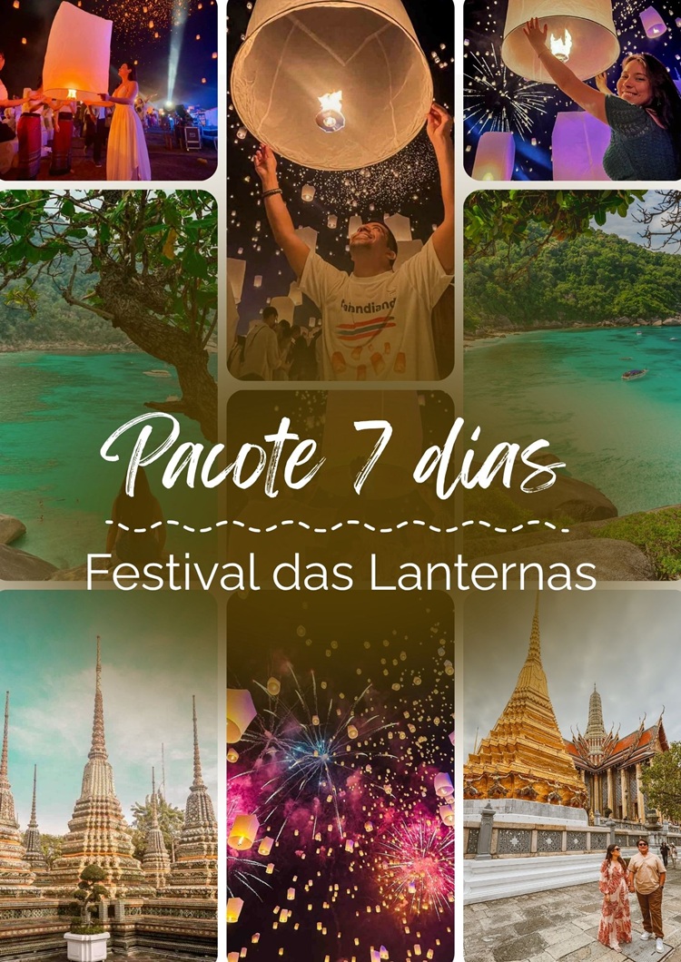 Pacote de viagem de 7 dias para Tail&acirc;ndia com o Festival das Lanternas